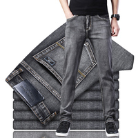 Męskie klasyczne jeansy Jean Homme Pantalones Hombre męskie Mannen miękkie czarne Biker Masculino denimowe fartuchy męskie spodnie 4